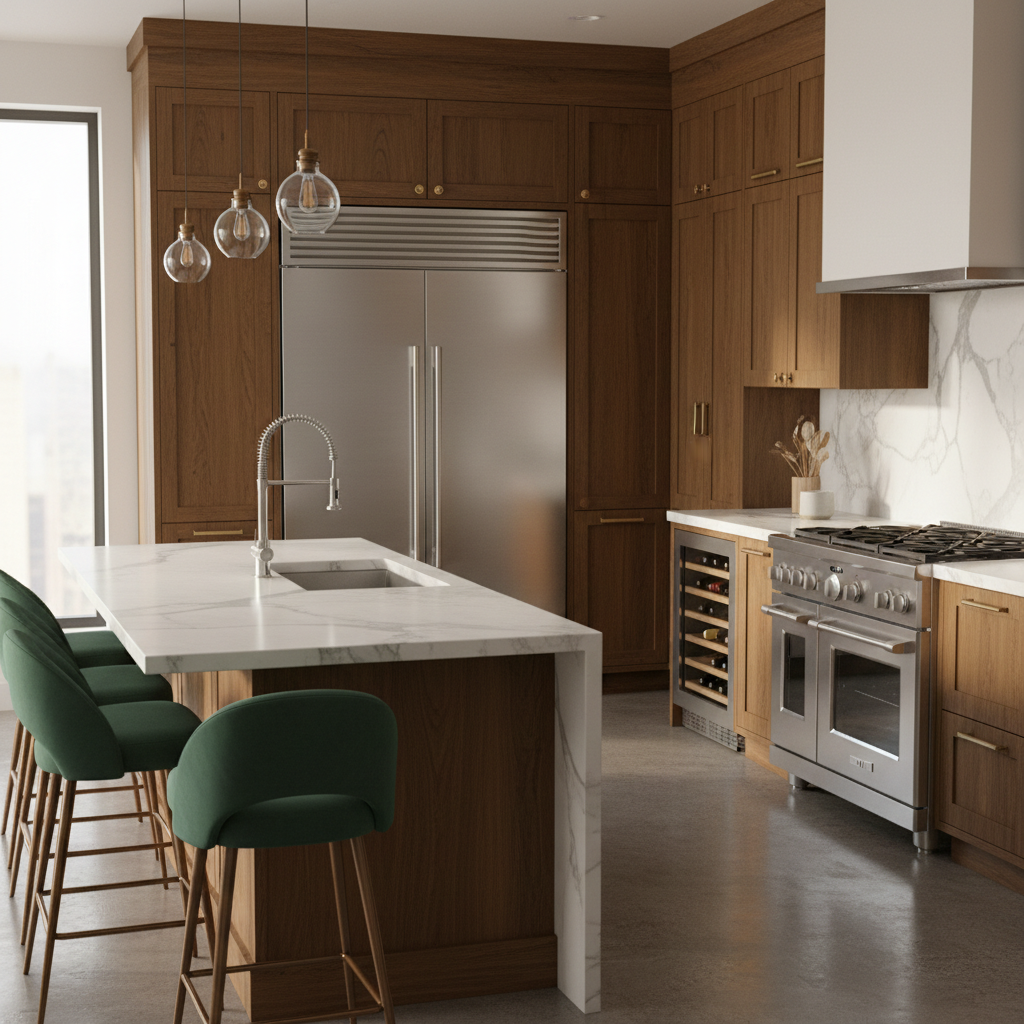 Luxury kitchen with premium refrigeration appliances