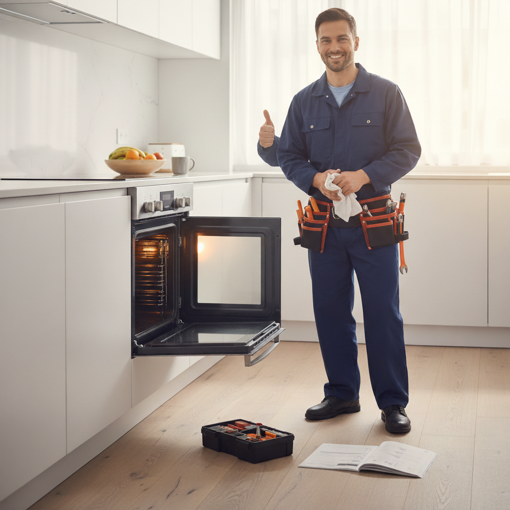 Premium appliance repair service in a bright modern kitchen